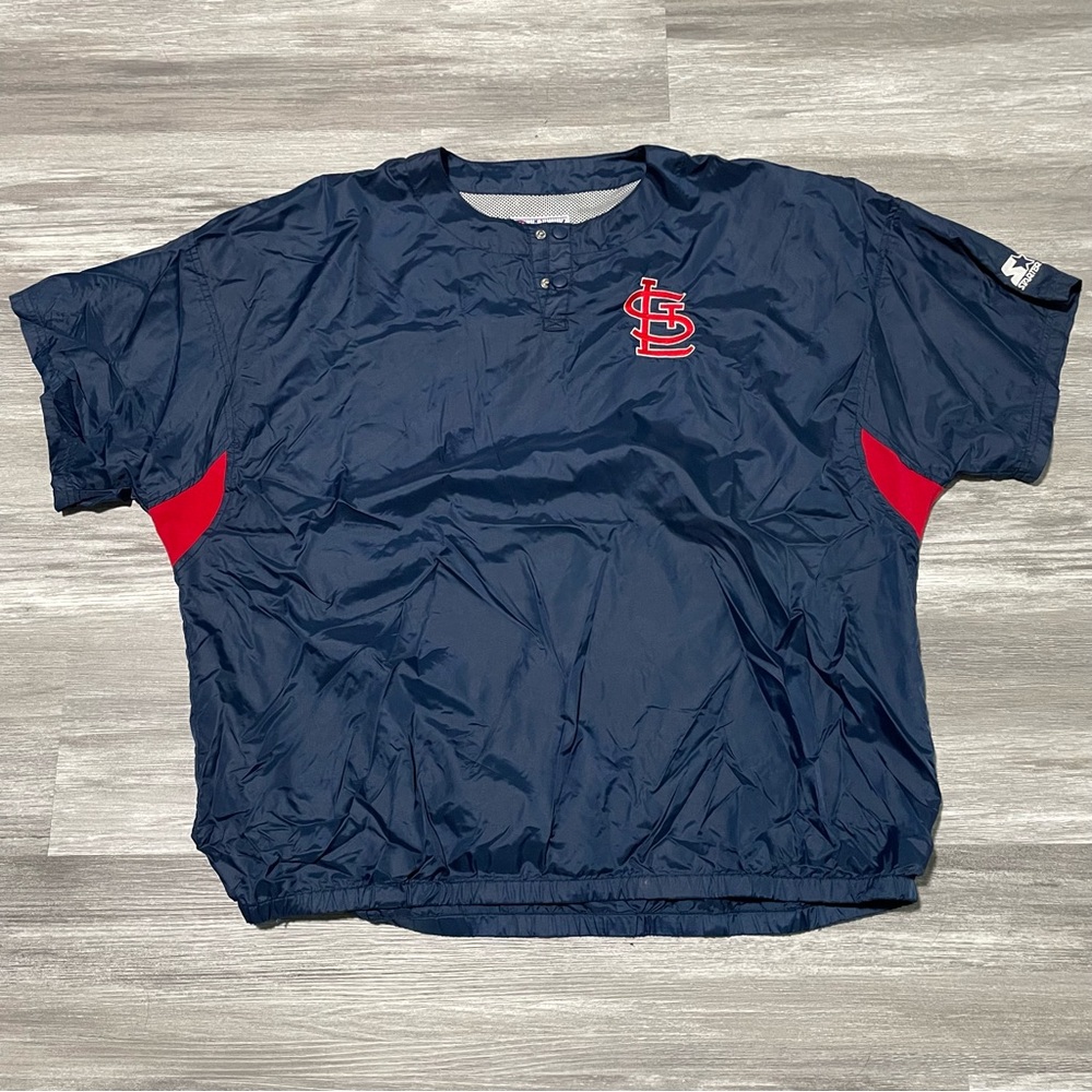 Vintage 90s Navy St Louis Cardinals Windbreaker STARTER jacket pullover Mens XXL